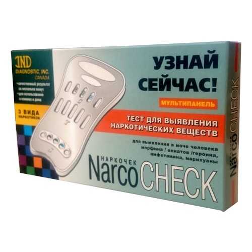 Тест Narcocheck мультипанель для выявления 3 видов наркотиков в моче 1 шт. в Планета Здоровья