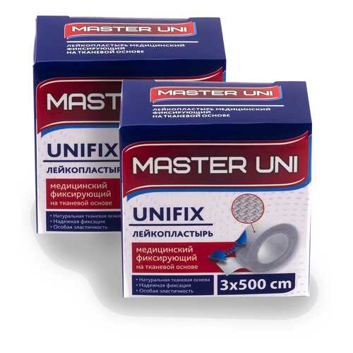 Лейкопластырь MASTER UNI UNFIX 3 х 500 см на тканевой основе 1+1 в Планета Здоровья