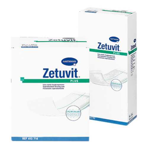 Повязка Zetuvit plus сорбционная стерильная с повышенной впитываемостью 10 х 20 10 шт. в Планета Здоровья