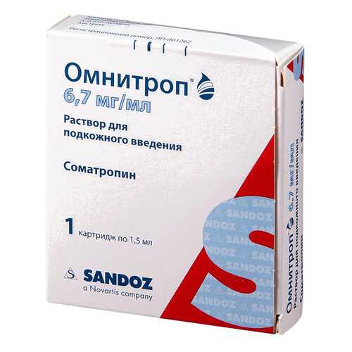 Омнитроп раствор для п/к введ. 6,7 мг/мл карт.1,5 мл (10 мг) №1 в Планета Здоровья