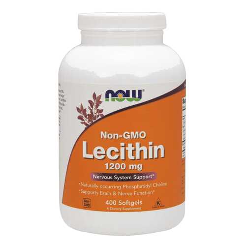 Для нервной системы NOW Lecithin 1200 мг 400 капсул в Планета Здоровья