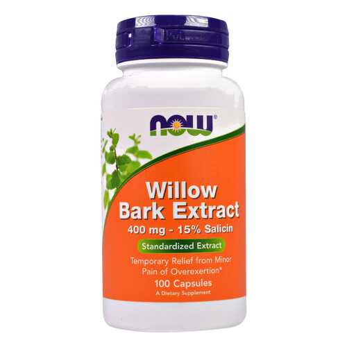 Для нервной системы NOW White Willow Bark 400 мг 100 капсул в Планета Здоровья