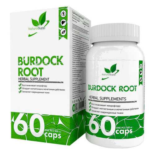 Корень лопуха NaturalSupp Burdock Root 500 мг капсулы 60 шт. в Планета Здоровья