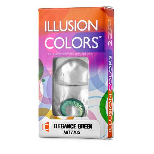 Контактные линзы ILLUSION colors Elegance 2 линзы -1.5D green зеленый в Планета Здоровья