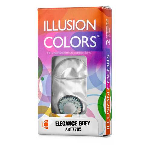 Контактные линзы ILLUSION colors Elegance 2 линзы 0.0D grey серый в Планета Здоровья