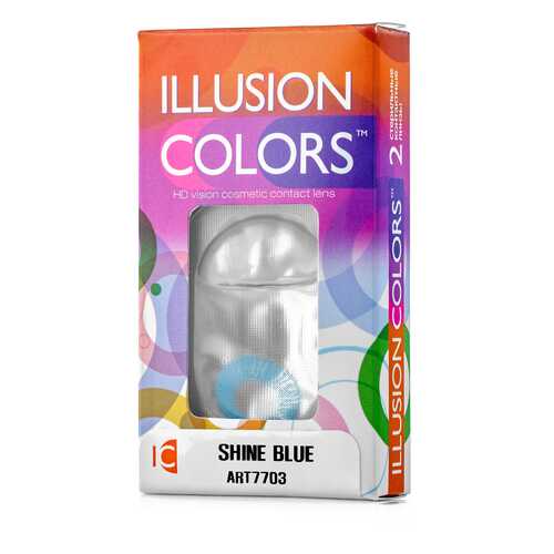 Контактные линзы ILLUSION colors Shine 2 линзы -2.5D blue голубой в Планета Здоровья