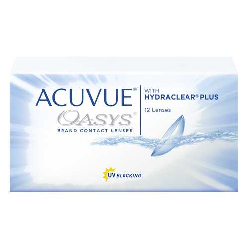 Контактные линзы Acuvue Oasys with Hydraclear Plus 12 линз R 8,4 -1,00 в Планета Здоровья