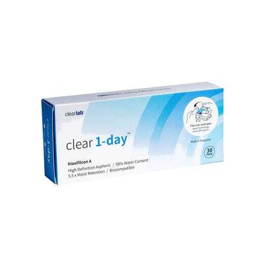 Контактные линзы ClearLab Clear 1-Day 30 линз R 8.7 -01,75 в Планета Здоровья