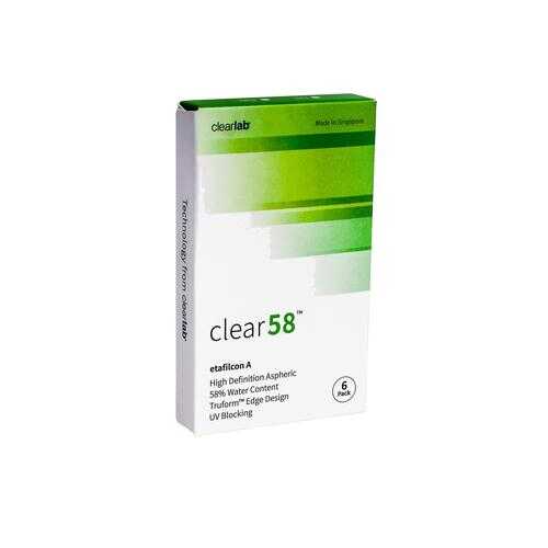 Контактные линзы ClearLab Clear 58 6 линз R 8.3 -01,50 в Планета Здоровья