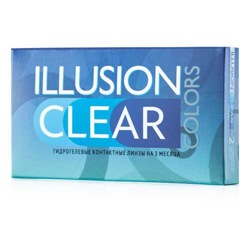 Контактные линзы ILLUSION colors Clear 2 линзы -1.25D прозрачные в Планета Здоровья