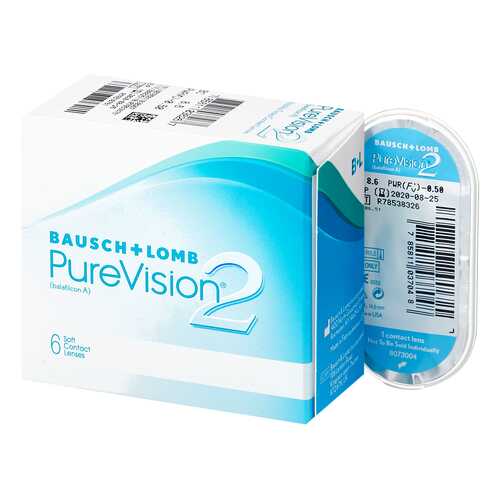 Контактные линзы PureVision 2 6 линз -10,50 в Планета Здоровья