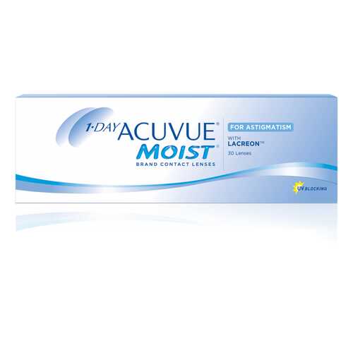 Контактные линзы 1-Day Acuvue Moist for Astigmatism 30 линз -0,25/-0,75/120 в Планета Здоровья