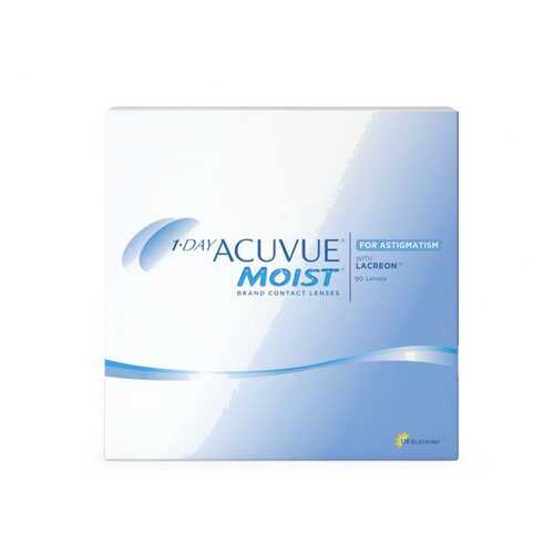 Контактные линзы 1-Day Acuvue Moist for Astigmatism 90 линз -1,25/-0,75/10 в Планета Здоровья