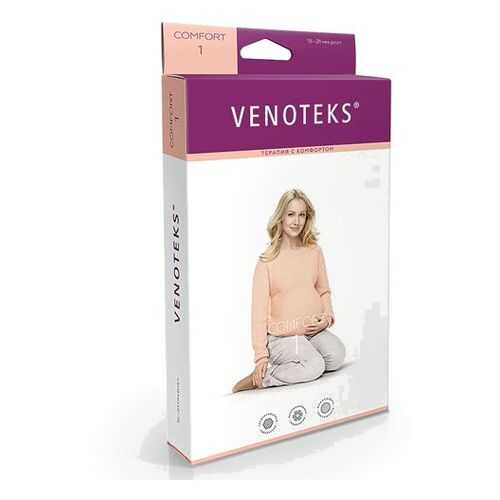 Колготки для беременных VENOTEKS COMFORT с микрофиброй 1 класс 1С402, бежевый, р.M в Планета Здоровья