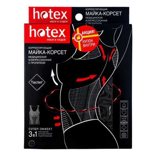 Майка-корсет Hotex безрукавка черный в Планета Здоровья