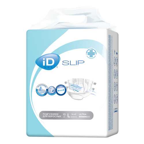 Подгузники для взрослых iD NEW Slip Basic L 10 шт,/6 в Планета Здоровья