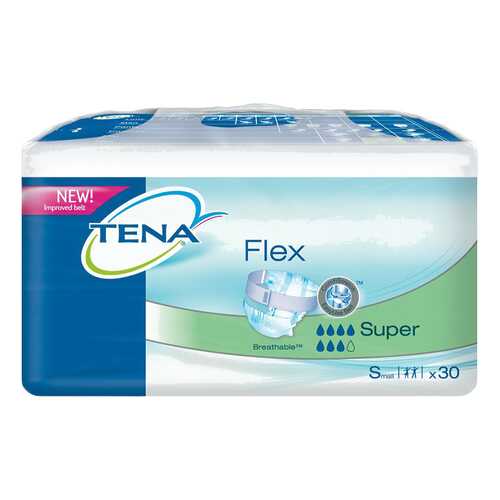 Подгузники для взрослых с поясом, S, 30 шт. Tena Flex Super в Планета Здоровья