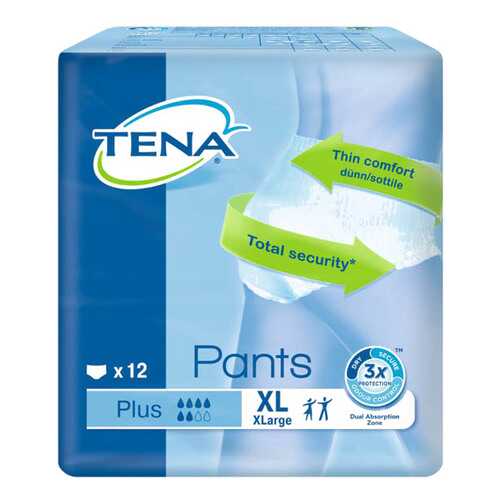 Подгузники для взрослых Tena Pants Plus XL 12 шт. в Планета Здоровья