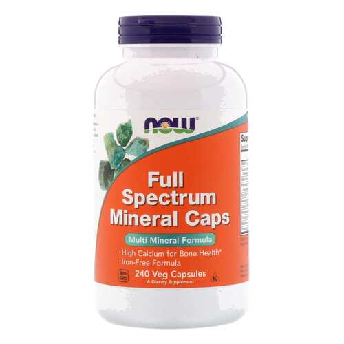 Минеральный комплекс NOW Full Spectrum Mineral Caps 240 капс. без вкуса в Планета Здоровья