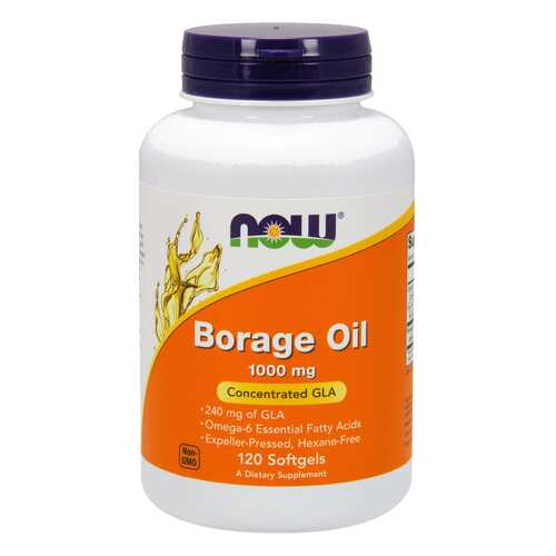 Другие масла и жиры NOW Borage Oil 60 капс. в Планета Здоровья