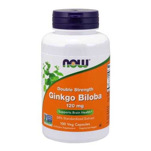 Гинкго Билоба NOW Ginkgo Biloba 120 mg (100 капсул) в Планета Здоровья