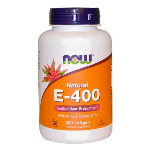 NOW E-400 Natural D-Alpha Tocopheryl 250 капсул в Планета Здоровья