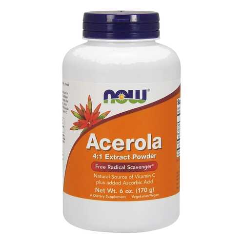 Антиоксидант NOW Acerola Powder 170 г натуральный в Планета Здоровья