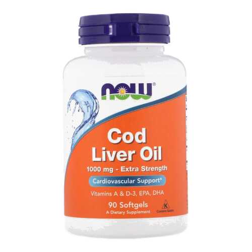 Omega-3 NOW Cod Liver Oil 90 капс. в Планета Здоровья